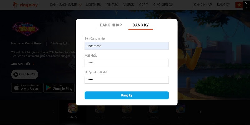 Hướng dẫn bạn cách đăng ký tại cổng game Zing Play