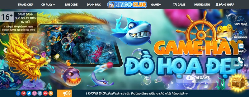 Giao diện của cổng game BinGo Club cuốn hút người chơi không rời mắt