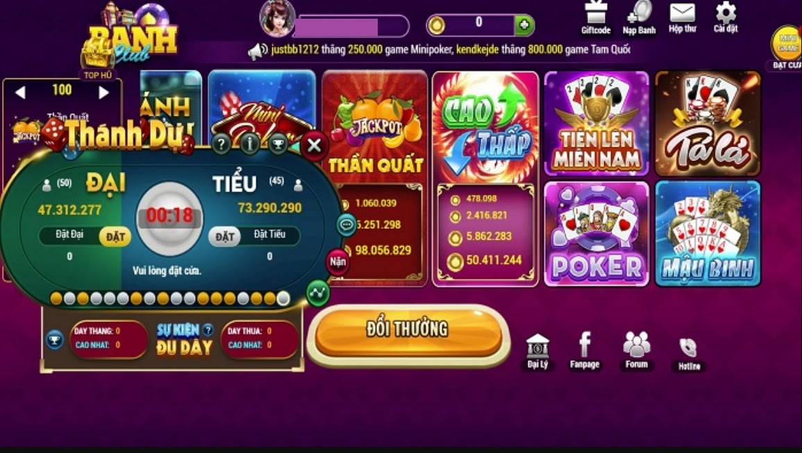 Kho game bài tại Banh win