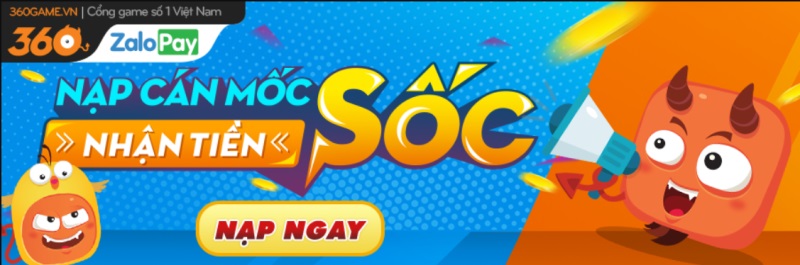 Chương trình khuyến mãi cực sốc dành cho thành viên 360game