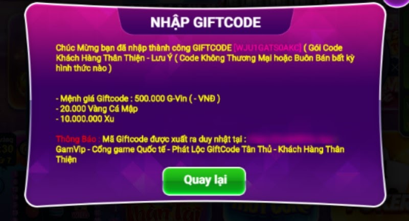Giftcode Vin88 mà người chơi không nên bỏ lỡ