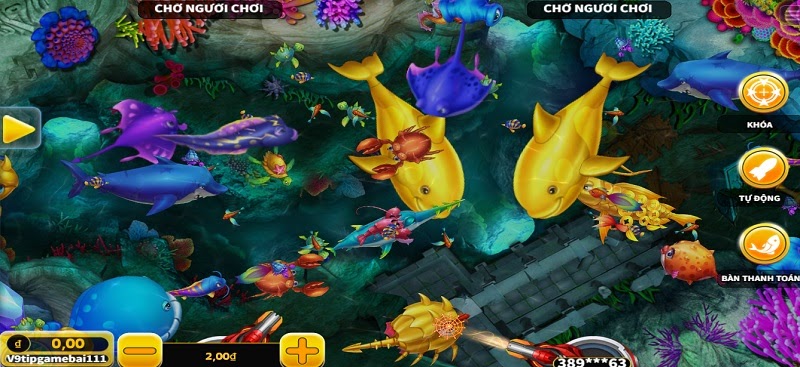 Giao diện đẹp mắt của game bắn cá Vbet79