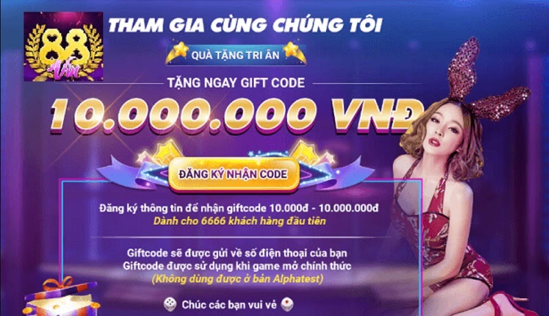 Nhận Giftcode giá trị tại game bắn cá 88Vin