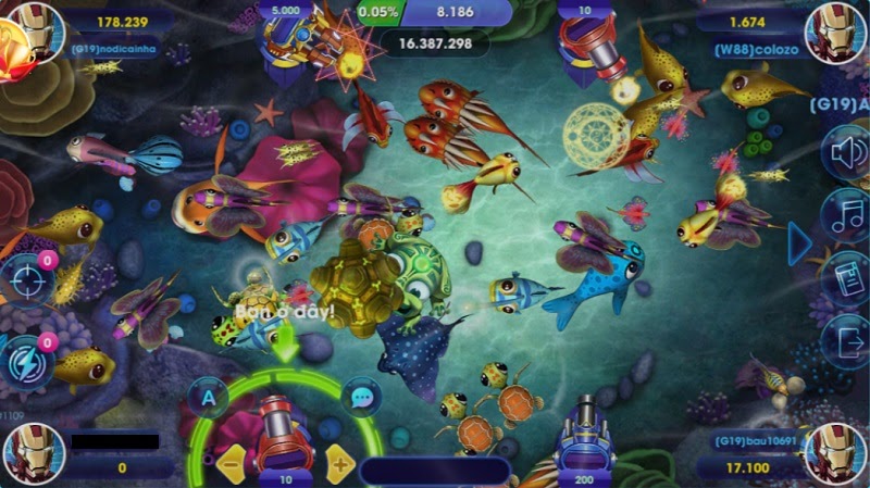 Tựa game Cá Mập tại khu vực bắn cá Zini Club