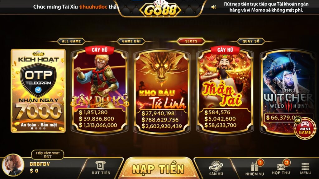 Hệ thống game nohu cực khủng tại cổng game Go88