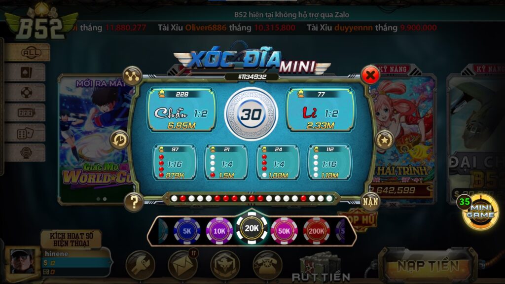 game-bai-doi-thuong-xoc-dia-mini-b52