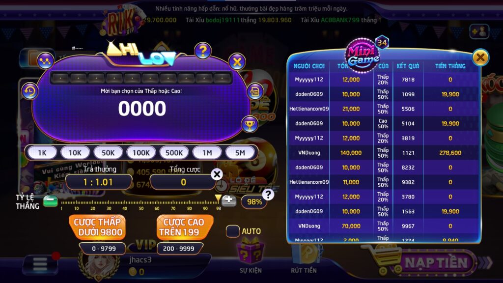 game danh bai cao thap rik vip 1 Game danh bai cao thấp Rik Vip