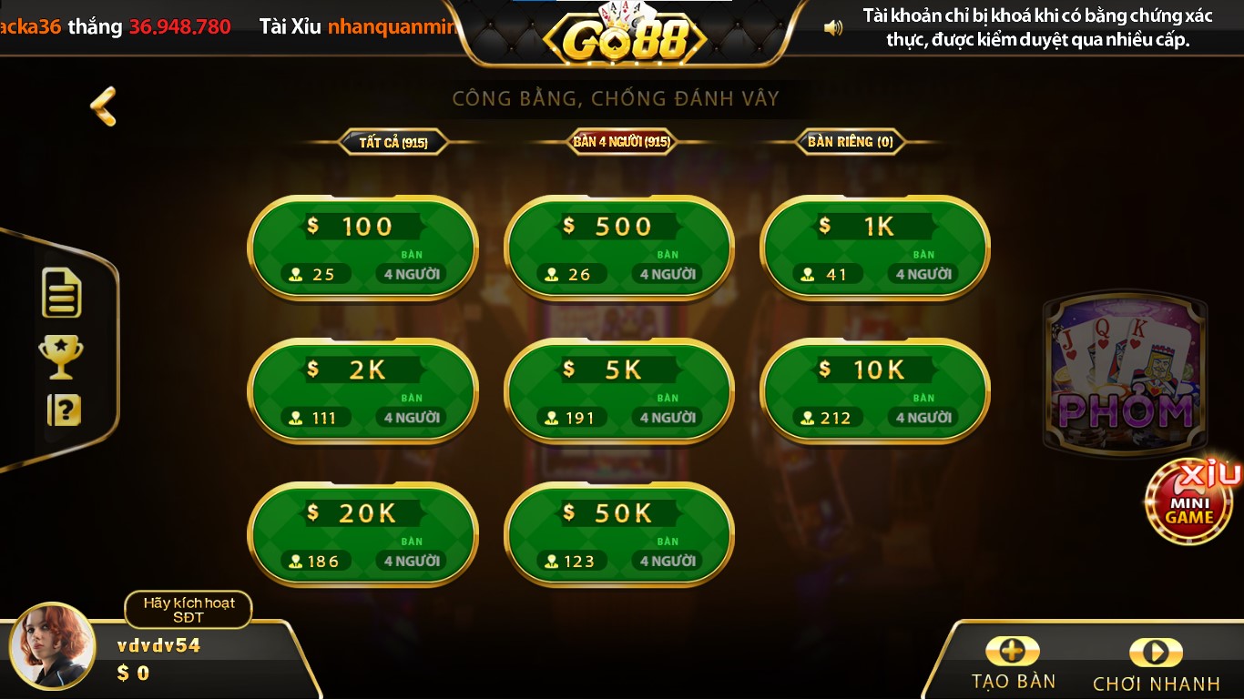 phỏm Go88 game danh bai