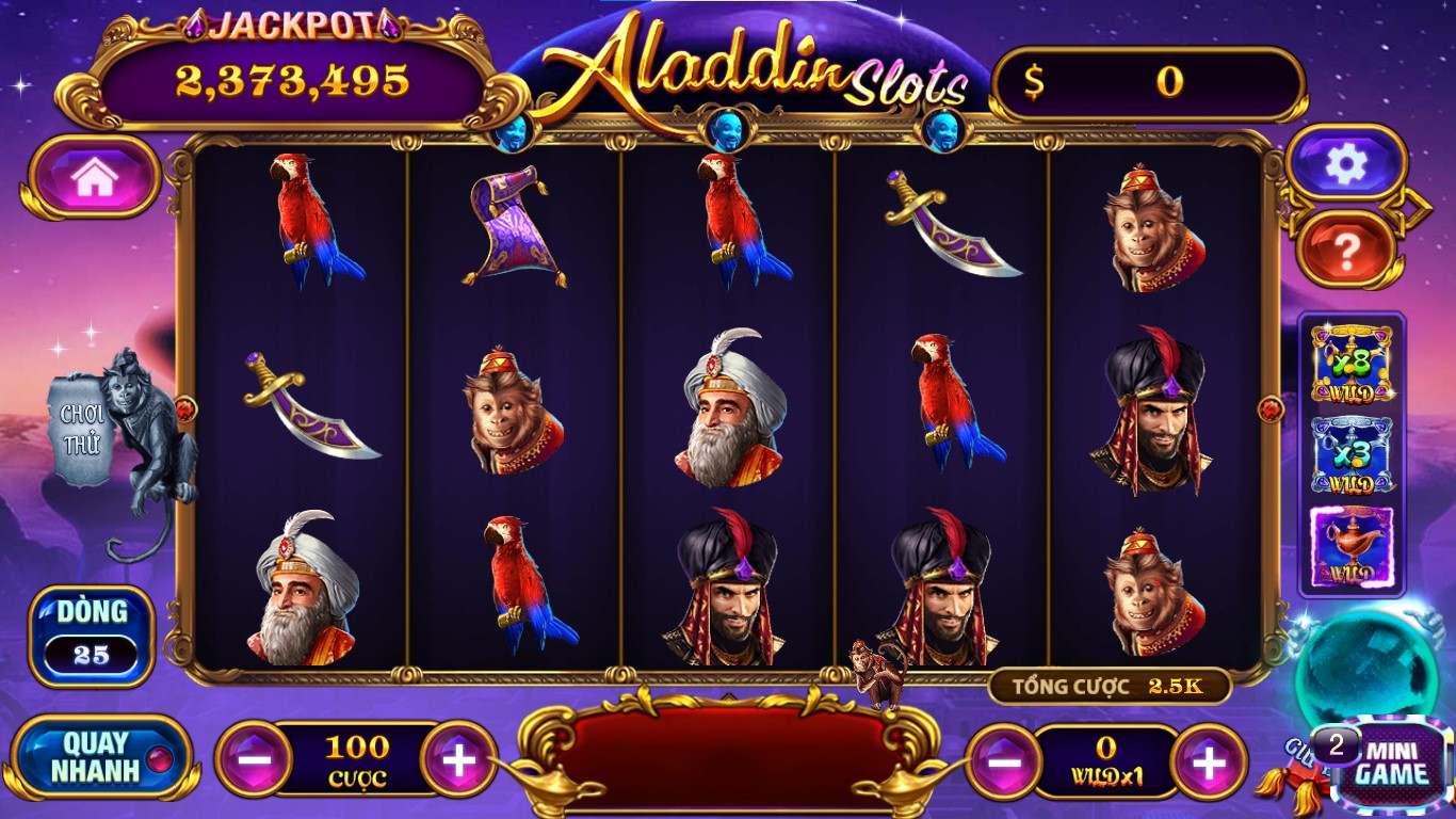 Các bước tham gia game nohu Aladdin Slot tại 789club