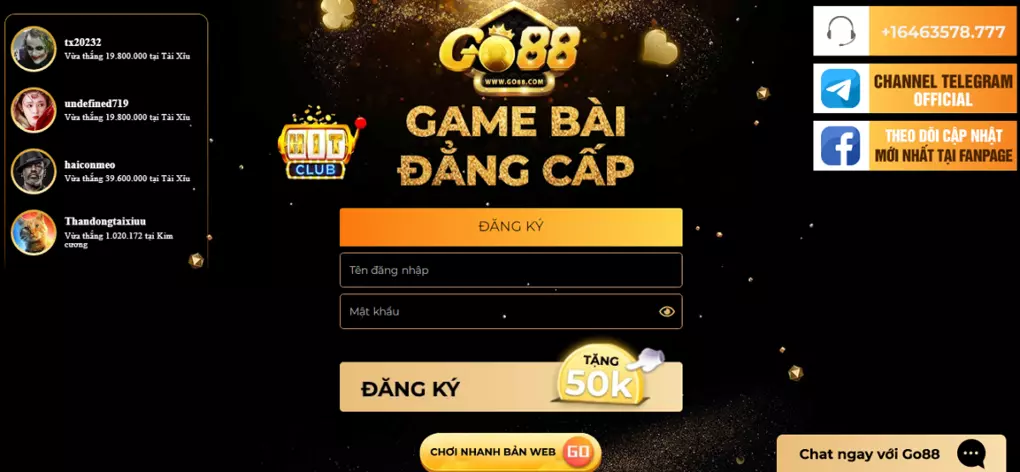 Go88 - Thiên đường game bài đổi thưởng có một không hai